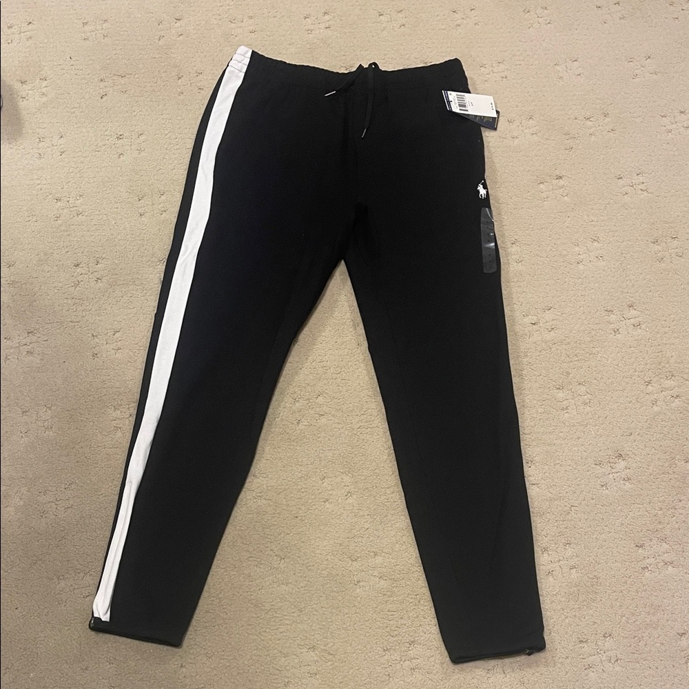 Ralph Lauren Polo Black and White Joggers Mens Size S NWT